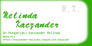 melinda kaczander business card